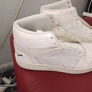 Puma Men's White High-Top Sneakers